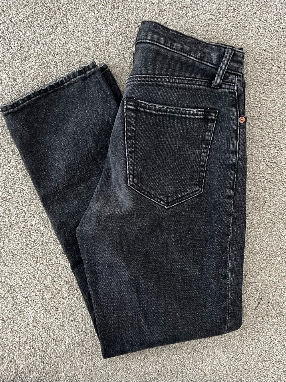 High-Rise Black Women's Jeans - ankle straight Fit